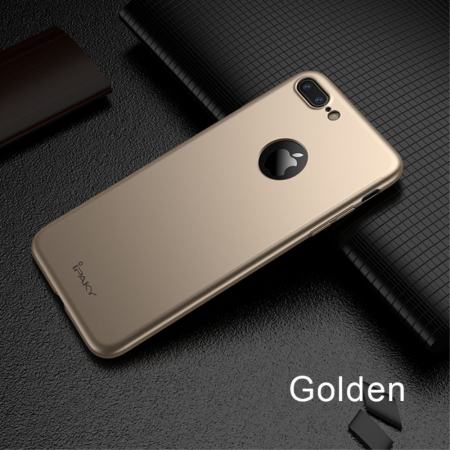 Husa Apple iPhone 8 Plus IPAKY Full Cover 360 Auriu + Folie Cadou [14]