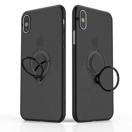 Husa Apple iPhone X Armor Ring cu inel magnetic Negru [5]