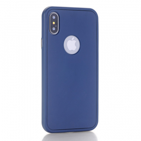 Husa Apple iPhone X Full Silicone Albastru [3]