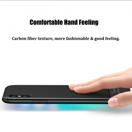 Husa Apple iPhone X IPAKY Carbon Fiber Negru [2]