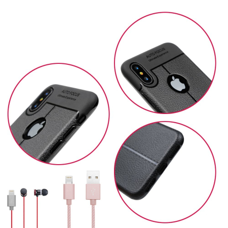 Husa Apple iPhone X Zore TPU moale Negru [4]