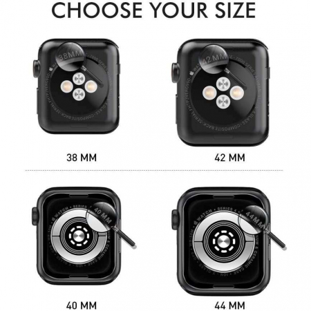 Husa Apple Watch Series 4/5 40 mm Full Tpu 360 Transparent [3]