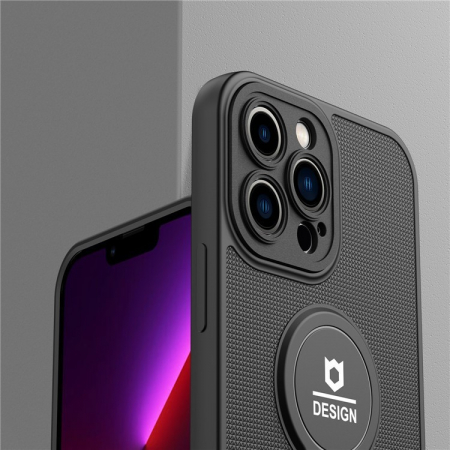 Husa Armor Design cu Stand pentru Apple iPhone 7/8G/SE2, Negru, Suport Auto Magnetic, Wireless Charge, Protectie Antisoc, Flippy [1]