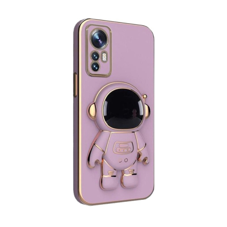 Telefoane și accesorii - Husa de Protectie 2 in 1, Flippy, Husa de Protectie pentru Honor 90, Model Astronaut, Husa cu Suport, din TPU, Mov