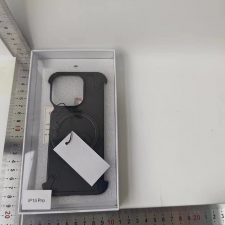 Husa de Protectie Compatibil cu iPhone 15 Pro, Flippy, Incarcare Wireless, Tehnologie Magsafe, Inel Magnetic Rotativ 360 cu Functie de Suport, Rama Metalica, Carcasa din Piele, Negru [8]