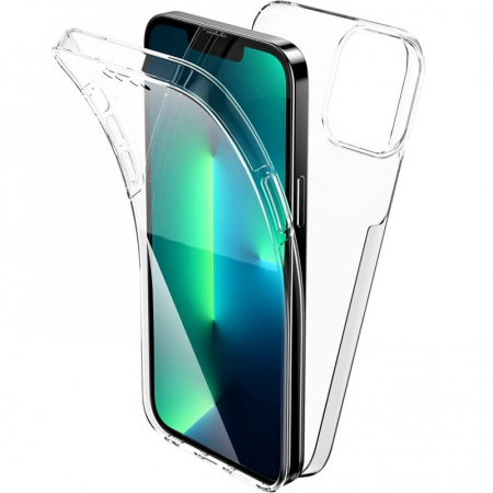 GSM - Husa de protectie Flippy 360 grade, PC+TPU+Folie policarbonat, pentru Apple iPhone 11 , Transparent