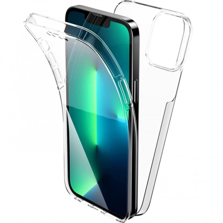 TPU 360° Full Cover - PC + Silicon - Husa de protectie Flippy 360 grade, PC+TPU+Folie policarbonat, pentru Samsung Galaxy S23 , Transparent