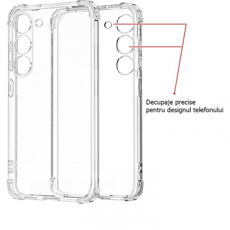 Husa de protectie Flippy, Airbag Shock Absorption, TPU, pentru Samsung Galaxy A14 4G/5G , Transparent [4]