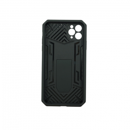 Husa de protectie Flippy compatibila cu Apple iPhone 11 Defender Model 4 cu suport, Negru [1]