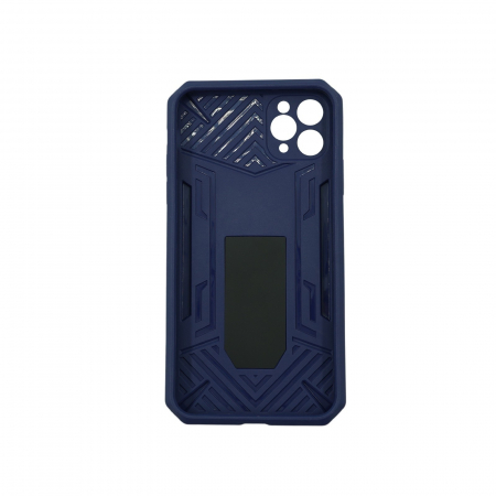 Husa de protectie Flippy compatibila cu Apple iPhone 11Pro Defender Model 4 cu suport, Albastru inchis [1]