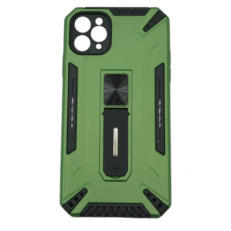 GSM - Husa de protectie Flippy compatibila cu Apple iPhone 11Pro Defender Model 4 cu suport, Verde deschis