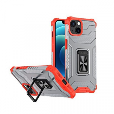 Sub 99 Lei - Husa de protectie Flippy compatibila cu Apple iPhone 13 Acrylic Armor cu suport Rosu