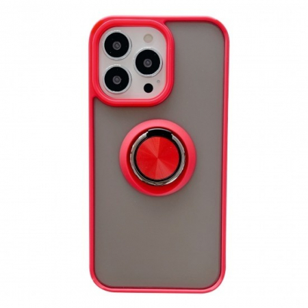 GSM - Husa de protectie Flippy compatibila cu Apple iPhone 13,Defender cu prindere inel,Rosu