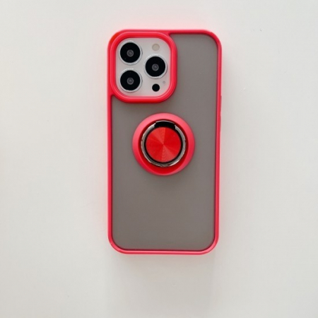 Husa de protectie Flippy compatibila cu Apple iPhone 13,Defender cu prindere inel,Rosu [2]