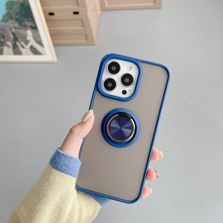 Husa de protectie Flippy compatibila cu Apple iPhone 13 Pro,Defender cu prindere inel,Albastru [1]