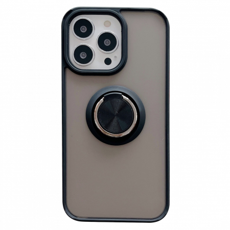 GSM - Husa de protectie Flippy compatibila cu Apple iPhone 13 Pro,Defender cu prindere inel,Negru