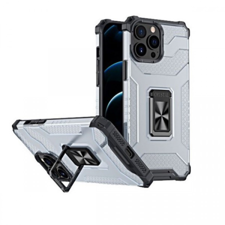 Sub 99 Lei - Husa de protectie Flippy compatibila cu Apple iPhone 13 Pro Max Acrylic Armor cu suport Negru