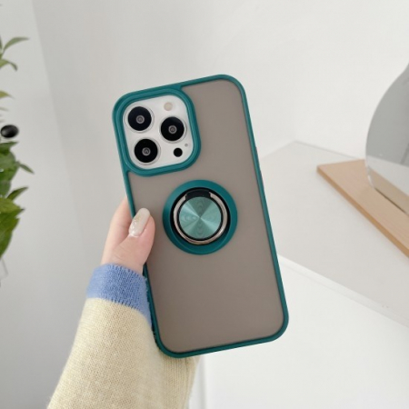 Husa de protectie Flippy compatibila cu Apple iPhone 13 Pro Max,Defender cu prindere inel,Verde [1]