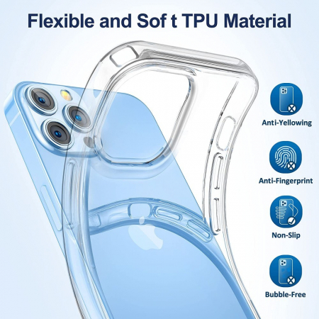 Husa de protectie Flippy compatibila cu Apple iPhone 13 Pro Max Tpu Transparent [4]