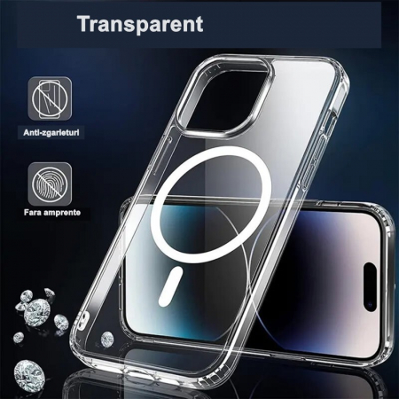Husa de protectie Flippy compatibila cu Apple iPhone 15 Plus, MagSafe Blister, gaura mare camera, transparenta [1]