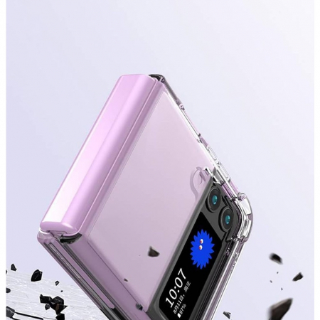 Husa de protectie Flippy compatibila cu Samsung Z Flip 5, MagSafe Blister, gaura mare camera, transparenta [4]