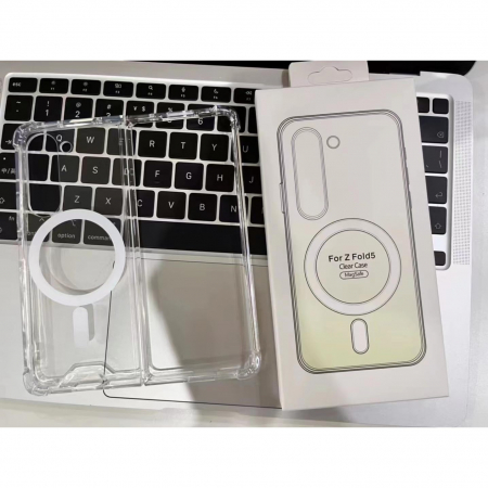 Husa de protectie Flippy compatibila cu Samsung Z Fold 5, MagSafe Blister, gaura mare camera, transparenta [1]