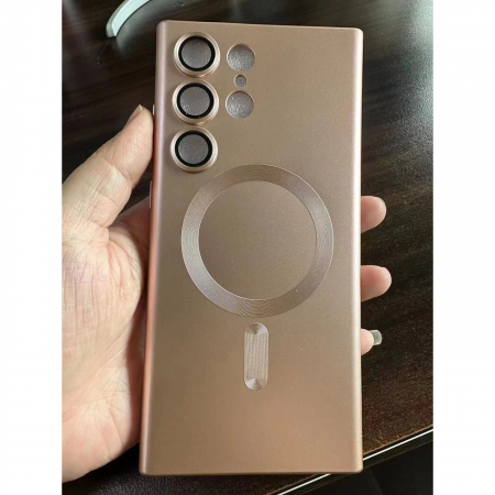 Husa de protectie Flippy, cu incarcare Wireless, Tehnologie Magsafe, pentru Samsung Galaxy S23 , Rose Gold [1]