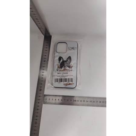 Husa de Protectie, Flippy, Husa de Protectie pentru iPhone 15 Pro Max, din TPU, Imprimeu Bulldog SOME, Alb [4]