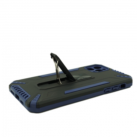 Husa de protectie Flippy pentru Apple iPhone 12 Mini Defender Model 4 cu suport, Albastru inchis [3]