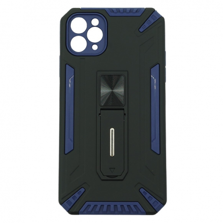 GSM - Husa de protectie Flippy pentru Apple iPhone 12 Mini Defender Model 4 cu suport, Albastru inchis
