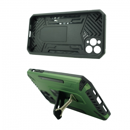 Husa de protectie Flippy pentru Apple iPhone 12 Pro Defender Sergeant Brave cu suport, Verde deschis [4]