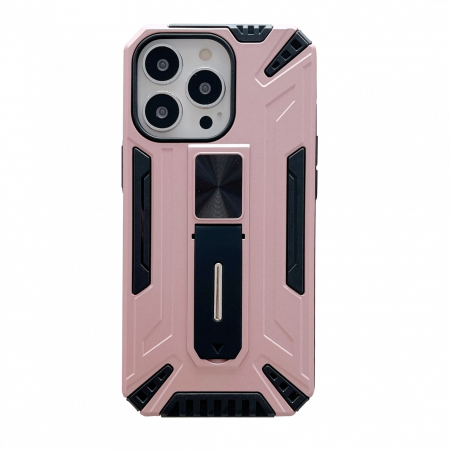 GSM - Husa de protectie Flippy pentru Apple iPhone 13 Mini Defender Sergeant Brave cu suport,Roz Auriu