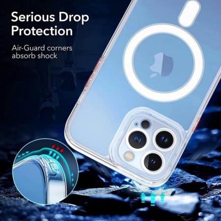 Husa de Protectie, Flippy, pentru Apple iPhone 16 Pro Max, MagSafe, TPU, Antisoc, Rezistenta la Impact, Protectie Camera, Transparent [4]