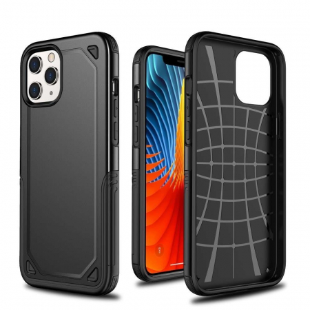 GSM - Husa de protectie Flippy pentru Apple iPhone SE 2020 Defender Model 2, Negru