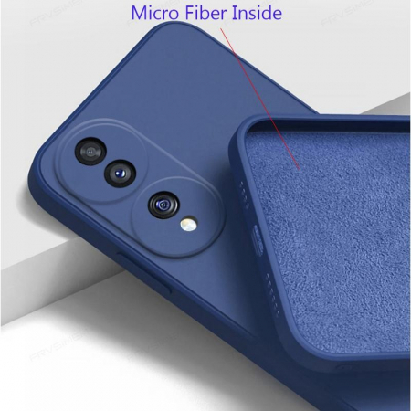 Husa de Protectie, Flippy, pentru Honor 70, Liquid Silicone, cu Microfibra pe Interior, Protectie Antisoc, Compatibil Incarcare Wireless, Albastru [4]