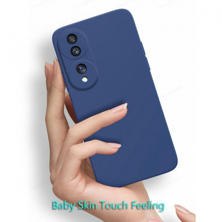 Husa de Protectie, Flippy, pentru Honor 70, Liquid Silicone, cu Microfibra pe Interior, Protectie Antisoc, Compatibil Incarcare Wireless, Albastru [3]