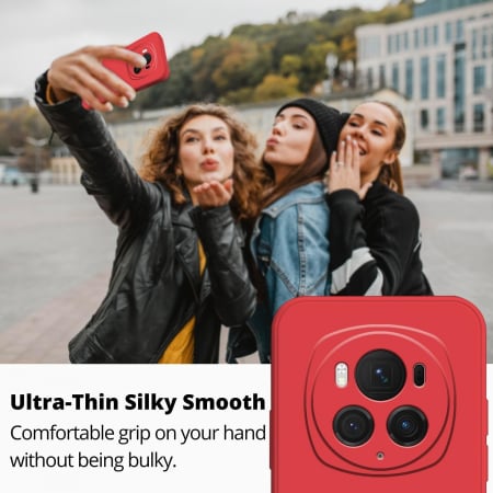 Lichidare de stoc Husa de Protectie, Flippy, pentru Honor Magic 6 Pro, Liquid Silicone, cu Microfibra pe Interior, Protectie Antisoc, Compatibil Incarcare Wireless, Rosu [4]