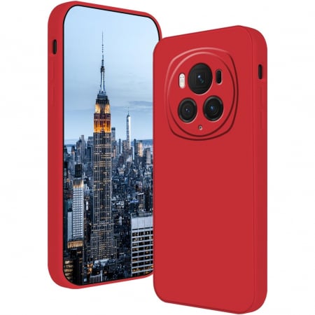 Huse de telefoane - Husa de Protectie, Flippy, pentru Honor Magic 6 Pro, Liquid Silicone, cu Microfibra pe Interior, Protectie Antisoc, Compatibil Incarcare Wireless, Rosu