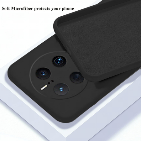 Husa de Protectie, Flippy, pentru Huawei Mate 50 Pro, Liquid Silicone, cu Microfibra pe Interior, Protectie Antisoc, Compatibil Incarcare Wireless, Negru [8]