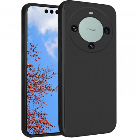 Huse de telefoane - Husa de Protectie, Flippy, pentru Huawei Mate 60 Pro, Liquid Silicone, cu Microfibra pe Interior, Protectie Antisoc, Compatibil Incarcare Wireless, Negru