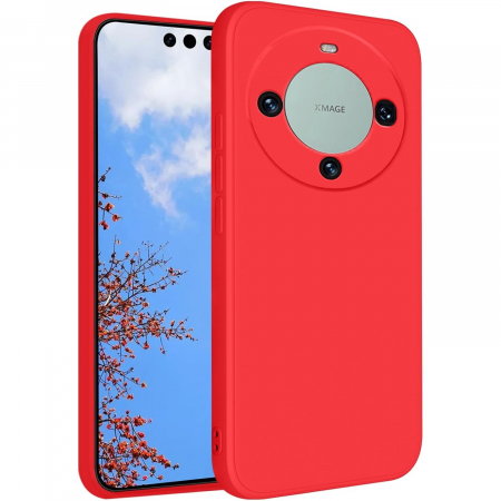 Huse de telefoane - Husa de Protectie, Flippy, pentru Huawei Mate 60 Pro, Liquid Silicone, cu Microfibra pe Interior, Protectie Antisoc, Compatibil Incarcare Wireless, Rosu