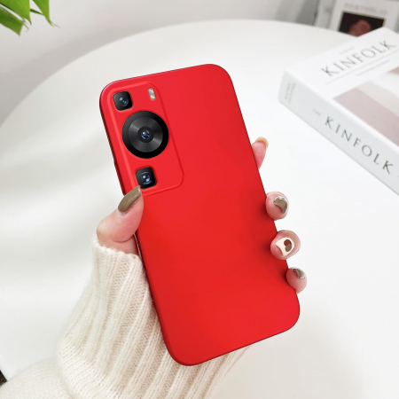 Husa de Protectie, Flippy, pentru Huawei P60 Pro, Liquid Silicon, cu Microfibra pe Interior, Protectie Antisoc, Compatibil Incarcare Wireless, Rosu [8]