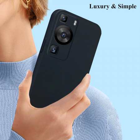 Husa de Protectie, Flippy, pentru Huawei P60 Pro, Liquid Silicone, cu Microfibra pe Interior, Protectie Antisoc, Compatibil Incarcare Wireless, Negru [5]
