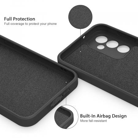 Husa de Protectie, Flippy, pentru Huawei P60 Pro, Liquid Silicone, cu Microfibra pe Interior, Protectie Antisoc, Compatibil Incarcare Wireless, Negru [6]