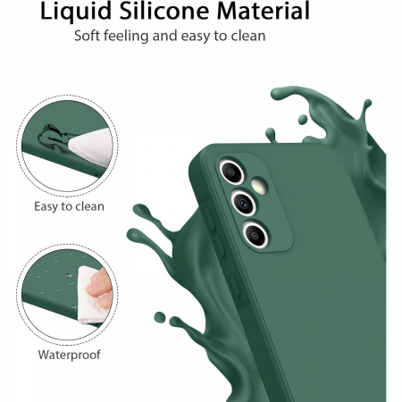 Husa de Protectie, Flippy, pentru Huawei P60 Pro, Liquid Silicone, cu Microfibra pe Interior, Protectie Antisoc, Compatibil Incarcare Wireless, Verde [5]