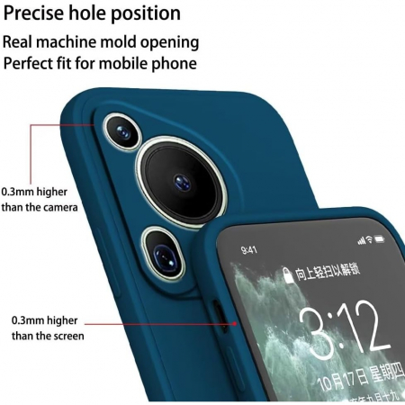 Husa de Protectie, Flippy, pentru Huawei Pura 70 Pro, Liquid Silicone, cu Microfibra pe Interior, Protectie Antisoc, Compatibil Incarcare Wireless, Albastru [1]