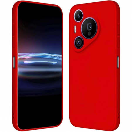 Huse de telefoane - Husa de Protectie, Flippy, pentru Huawei Pura 70 Pro, Liquid Silicone, cu Microfibra pe Interior, Protectie Antisoc, Compatibil Incarcare Wireless, Rosu