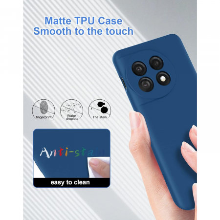 Husa de Protectie, Flippy, pentru OnePlus 11 5G, Liquid Silicone, cu Microfibra pe Interior, Protectie Antisoc, Compatibil Incarcare Wireless, Albastru [5]