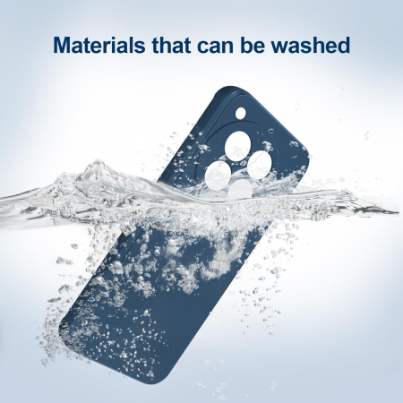 Husa de Protectie, Flippy, pentru OnePlus 12 5G, Liquid Silicone, cu Microfibra pe Interior, Protectie Antisoc, Compatibil Incarcare Wireless, Albastru [3]