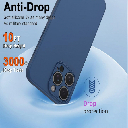 Husa de Protectie, Flippy, pentru Oppo Reno 11 F, Liquid Silicone, cu Microfibra pe Interior, Protectie Antisoc, Compatibil Incarcare Wireless, Albastru [5]